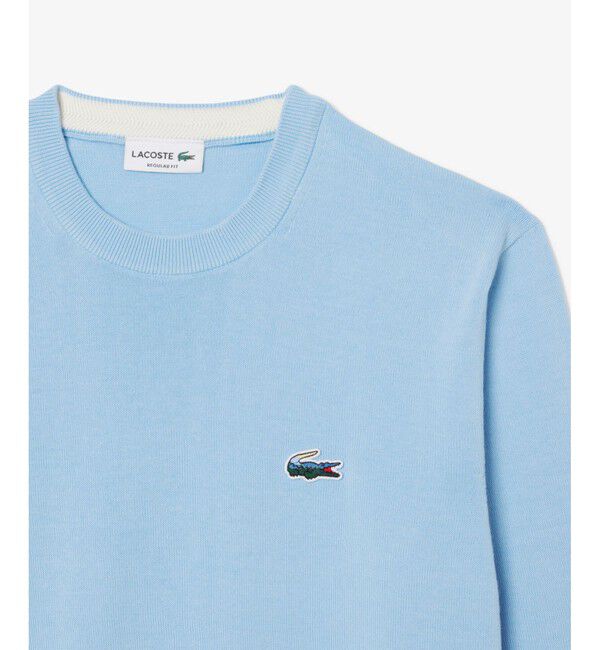 LACOSTE「ランドスケープワニロゴコットンニットセーター」|ニット・セーター|