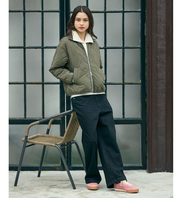 LACOSTE「THERMORE中綿 ひょうたんキルティング ハイネックジップブルゾン」|ブルゾン・スタジャン|