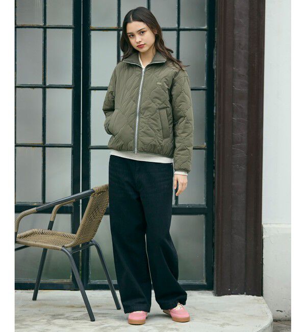 LACOSTE「THERMORE中綿 ひょうたんキルティング ハイネックジップブルゾン」|ブルゾン・スタジャン|