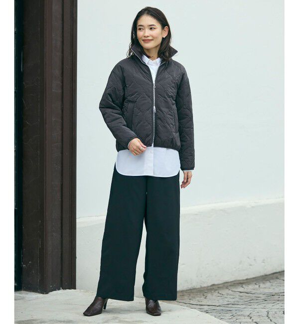 LACOSTE「THERMORE中綿 ひょうたんキルティング ハイネックジップブルゾン」|ブルゾン・スタジャン|