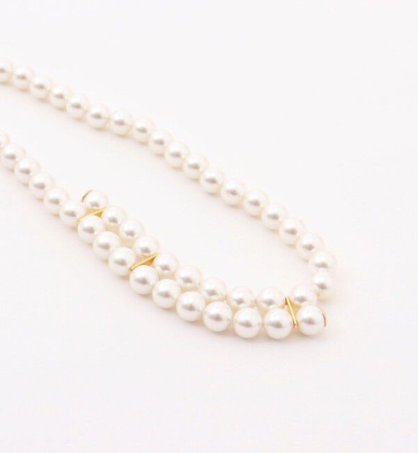 grace grace「【grace grace/グラスグラス】シェルパールオーバーショートネックレス」|ネックレス|