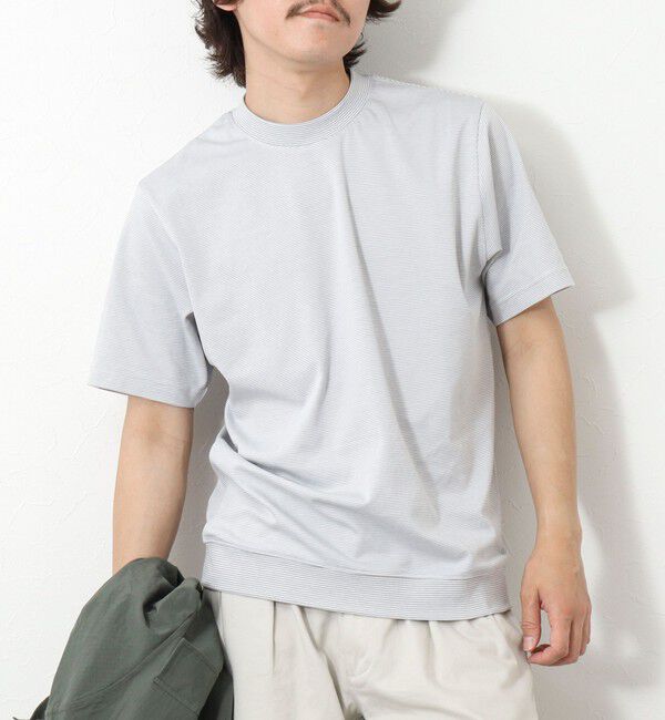 NOLLEY'S goodman「《ビジカジ対応》セミシルケットスムース ボーダードレスTシャツ 25SS」|Tシャツ・カットソー|