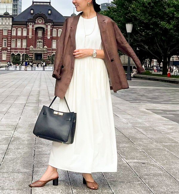 NOLLEY'S「撥水UVカットドッキングワンピース」|ワンピース|オフホワイト