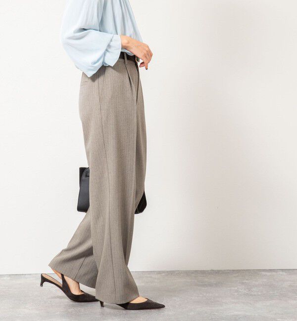 NOLLEY'S「ウォッシャブルウール調愛されセミワイドパンツ」|その他|
