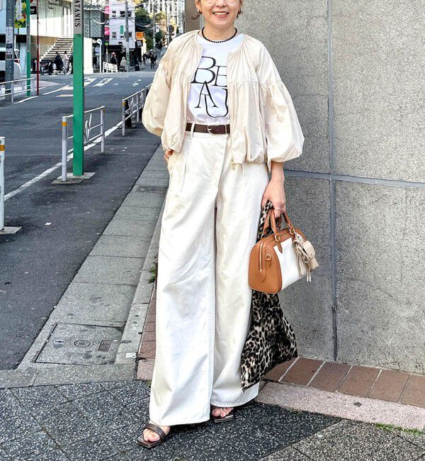 Rie Miller「【RM denim】リネン混ラップワイドパンツ」|その他|