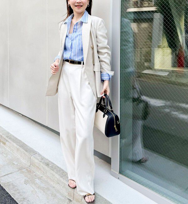 NOLLEY'S sophi「ウォッシャブルMARSALAシアーストライプ3WAYシャツ」|シャツ・ブラウス|