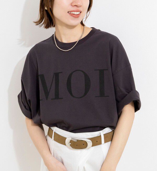 NOLLEY'S「ウォッシャブルMOI Ｔシャツ」|Tシャツ・カットソー|チャコールグレー