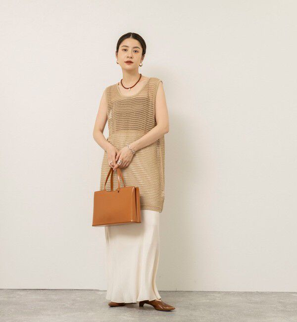 MAQWEL「【MAQWEL/マクウェル】ウォッシャブル透かし編みサマーニットノースリーブプルオーバー」|ニット・セーター|