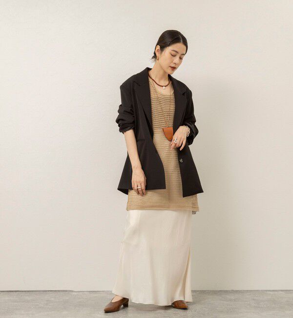 MAQWEL「【MAQWEL/マクウェル】ウォッシャブル透かし編みサマーニットノースリーブプルオーバー」|ニット・セーター|