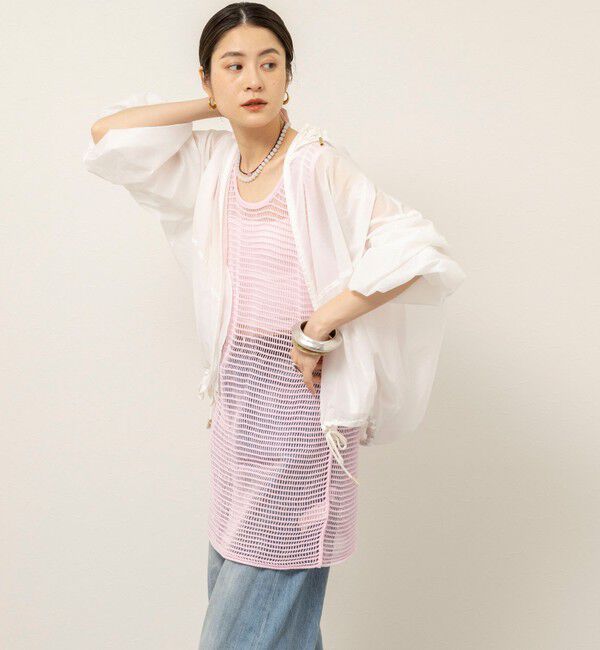 MAQWEL「【MAQWEL/マクウェル】ウォッシャブル透かし編みサマーニットノースリーブプルオーバー」|ニット・セーター|ピンク
