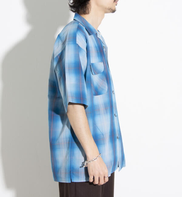 GLOSTER「【PENDLETON/ペンドルトン】オープンカラーシャツ 半袖シャツ 刺繍 ワンポイント チェック」|シャツ・ブラウス|