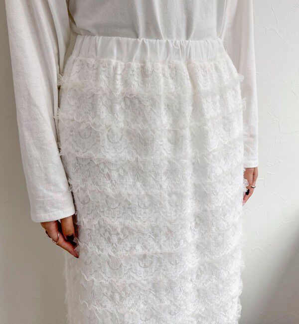 fredy emue「起毛レースタイトスカート」|スカート|