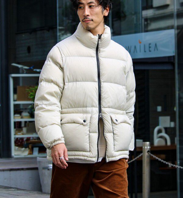 GLOSTER「【GLOSTER別注】TAION パッカブル ボリュームダウンジャケット」|ダウン|ライトグレー