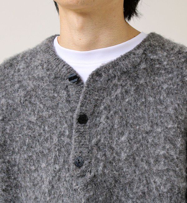 GLOSTER「【モヘアタッチ/ユニセックス対応】ヘンリーネックプルオーバーニット」|ニット・セーター|