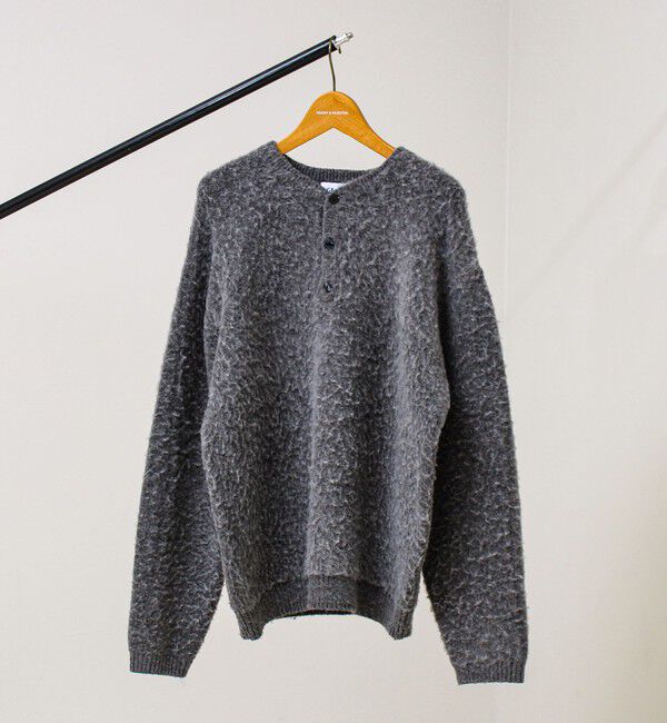 GLOSTER「【モヘアタッチ/ユニセックス対応】ヘンリーネックプルオーバーニット」|ニット・セーター|