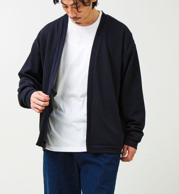 GLOSTER「【ロンTとカーデの2点セット】ランダムジャガード アンサンブルカーディガン」|カーディガン|