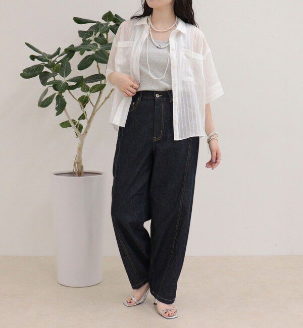 fredy emue「シアーストライプ半袖シャツ」|シャツ・ブラウス|