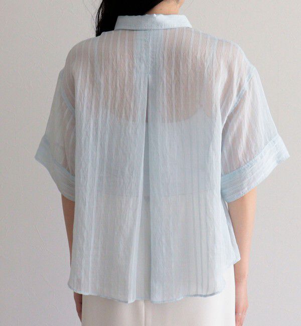 fredy emue「シアーストライプ半袖シャツ」|シャツ・ブラウス|