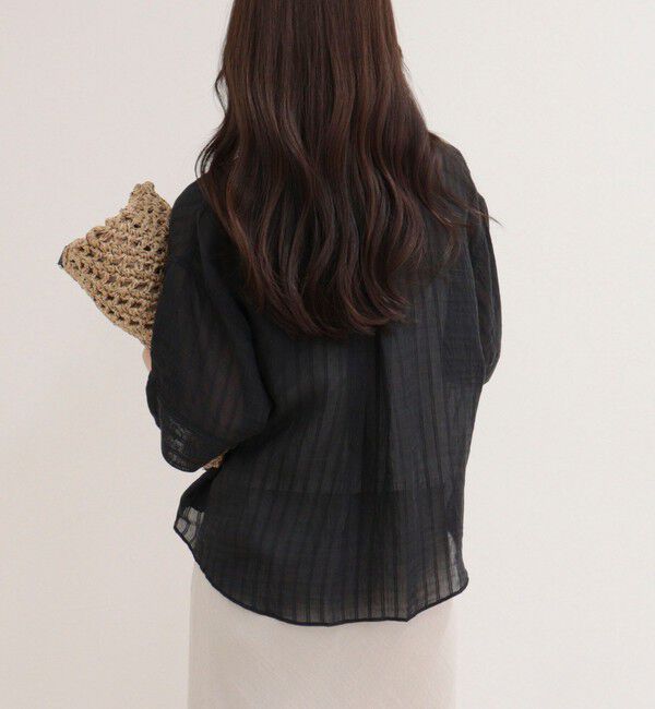 fredy emue「シアーストライプ半袖シャツ」|シャツ・ブラウス|