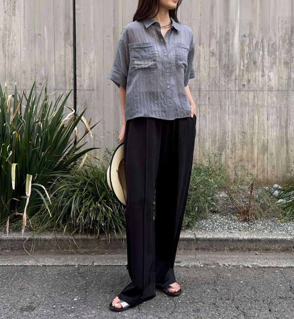 fredy emue「シアーストライプ半袖シャツ」|シャツ・ブラウス|