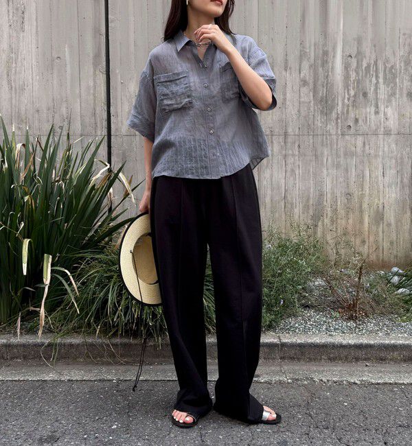 fredy emue「シアーストライプ半袖シャツ」|シャツ・ブラウス|