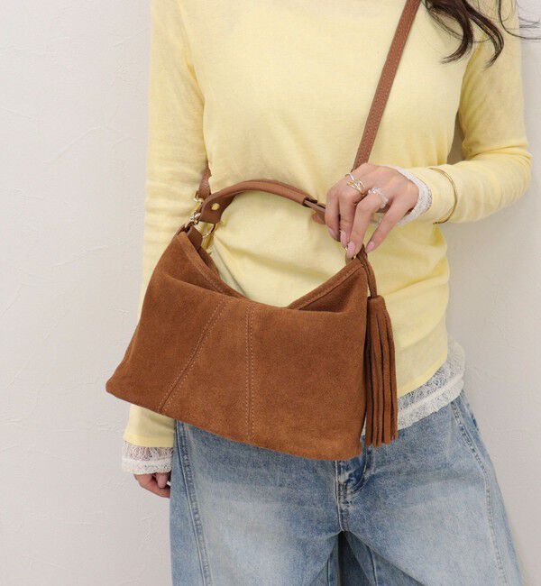 fredy emue「【AULENTTI/オーレンティ】スエードタッセルワンハンドルバッグ」|ショルダー・メッセンジャー|