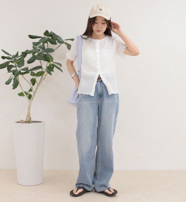 fredy emue「ポコポコ前開きプルオーバーカットソー」|Tシャツ・カットソー|