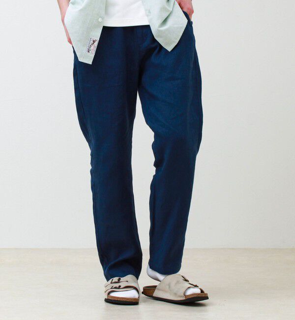 GLOSTER「【リネン100％/夏の定番】リネンイージーパンツ」|チノ|インディゴブルー
