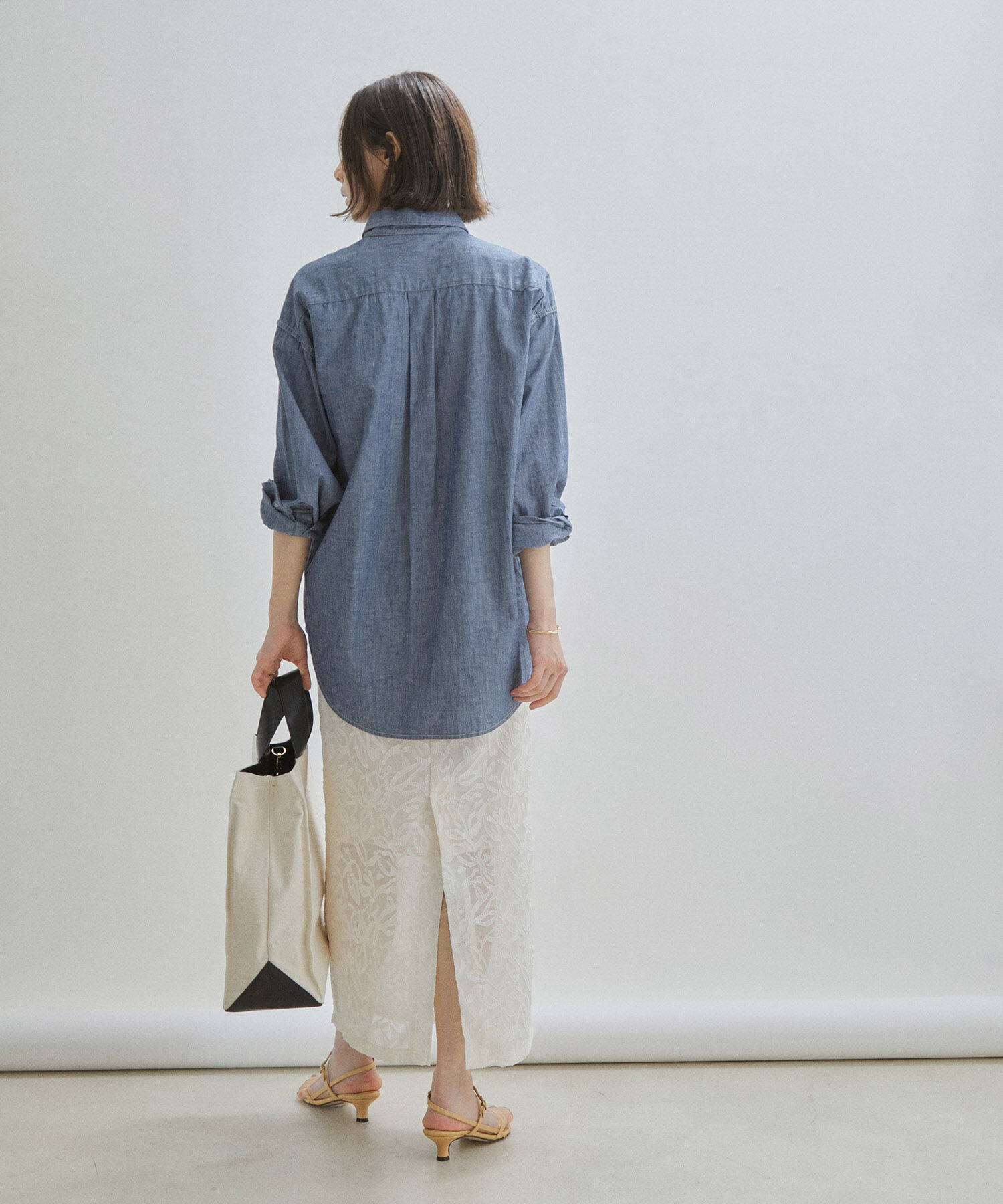 SALON adam et rope'「【セットアップ対応】シアージャガードレースタイトスカート」|スカート|