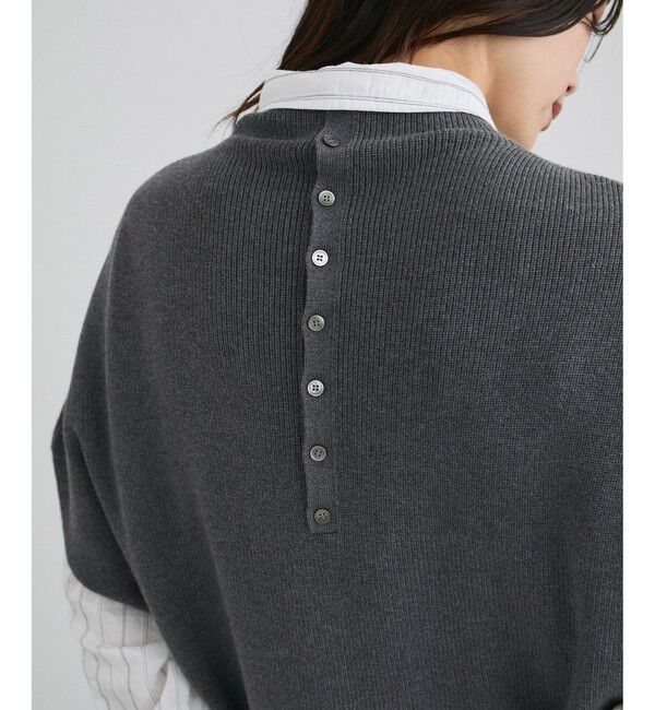 SALON adam et rope'「コットンシルクカシミヤ２WAYジレプルオーバー」|ニット・セーター|