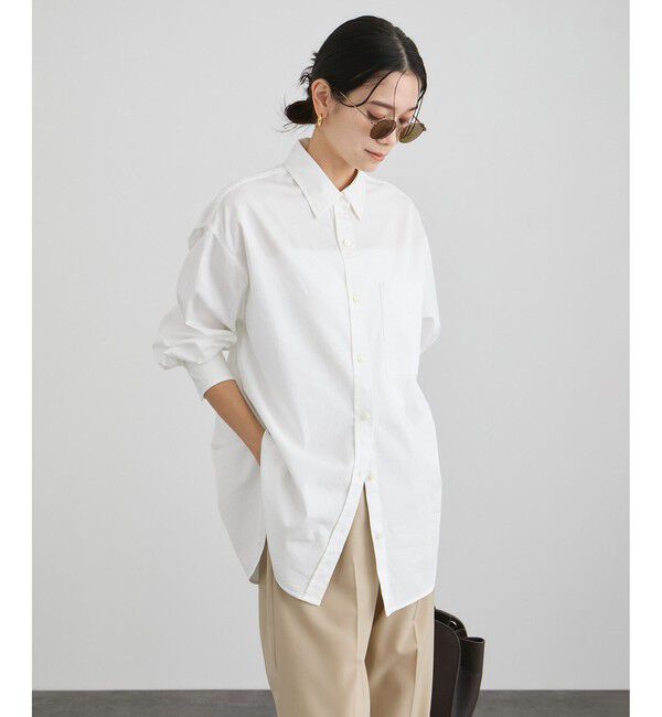 SALON adam et rope'「オーバーダイコットンサテンシャツ」|シャツ・ブラウス|