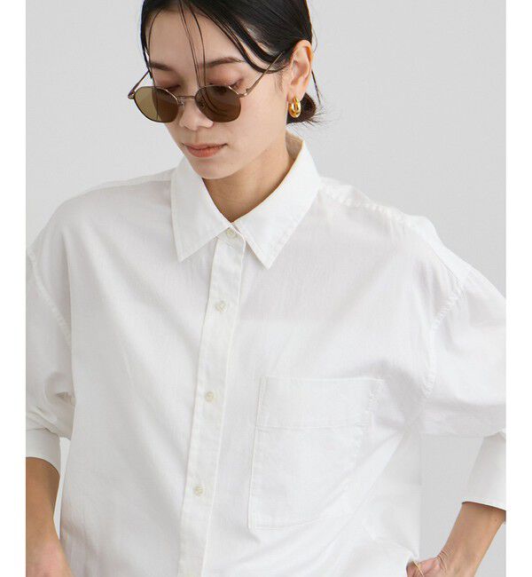 SALON adam et rope'「オーバーダイコットンサテンシャツ」|シャツ・ブラウス|