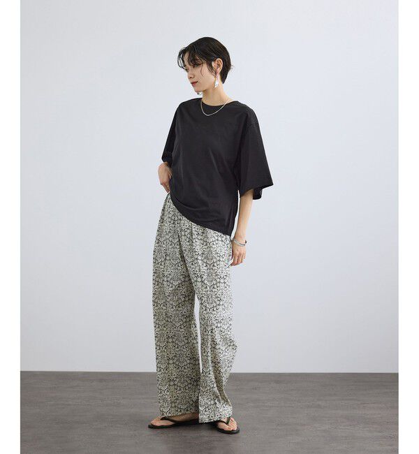 SALON adam et rope'「LIBERTYイージーリラックスパンツ」|チノ|