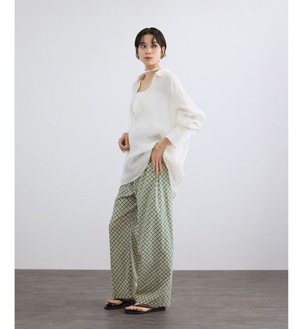 SALON adam et rope'「LIBERTYイージーリラックスパンツ」|チノ|