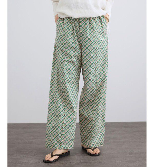 SALON adam et rope'「LIBERTYイージーリラックスパンツ」|チノ|