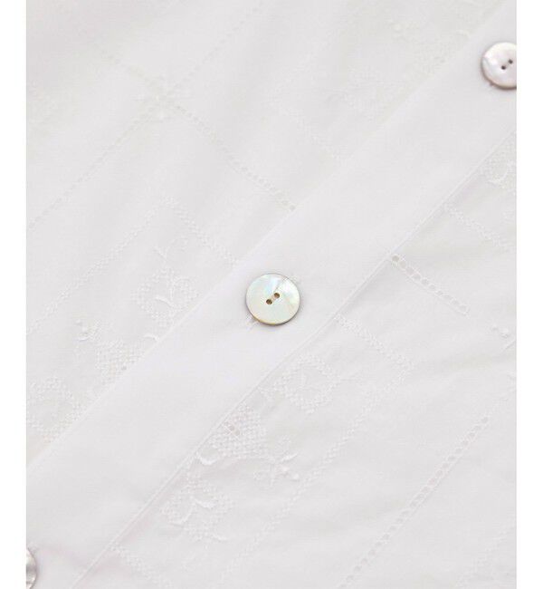 ROPE「コットンエンブロイダリーレース刺繍ブラウス」|シャツ・ブラウス|