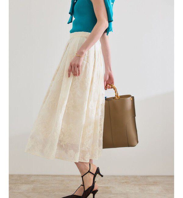 ROPE「フラワーエンブロイダリースカート/セットアップ対応」|スカート|オフホワイト(15)