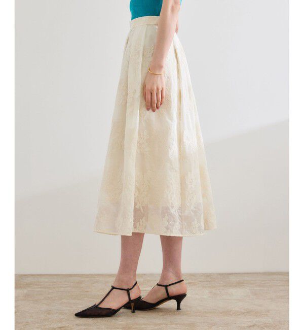 ROPE「フラワーエンブロイダリースカート/セットアップ対応」|スカート|