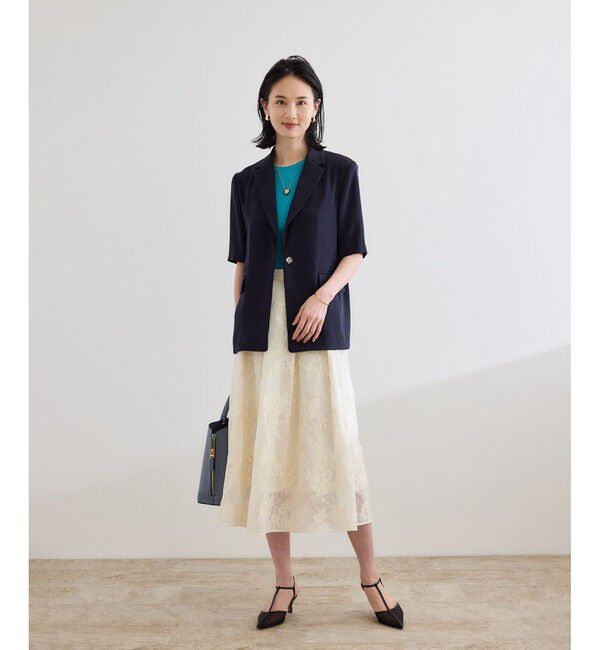 ROPE「フラワーエンブロイダリースカート/セットアップ対応」|スカート|