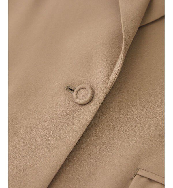 ROPE「【洗える・カセット服・新色追加】トリアセバックサテン ハーフスリーブジャケット/セットアップ対応」|テーラードジャケット|