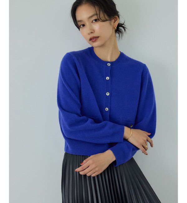 ROPE「【一部WEB限定】ウールカシミヤ ブレンドニットカーディガン/イージーケア」|カーディガン|ブルー系(45)
