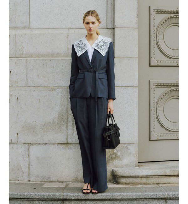 ROPE「レースカラーコンパクトブラウス/イージーケア」|シャツ・ブラウス|