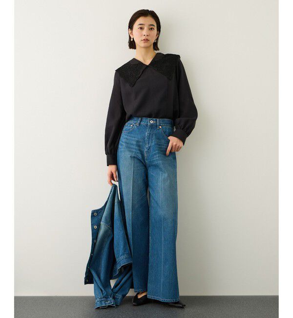 ROPE「レースカラーコンパクトブラウス/イージーケア」|シャツ・ブラウス|