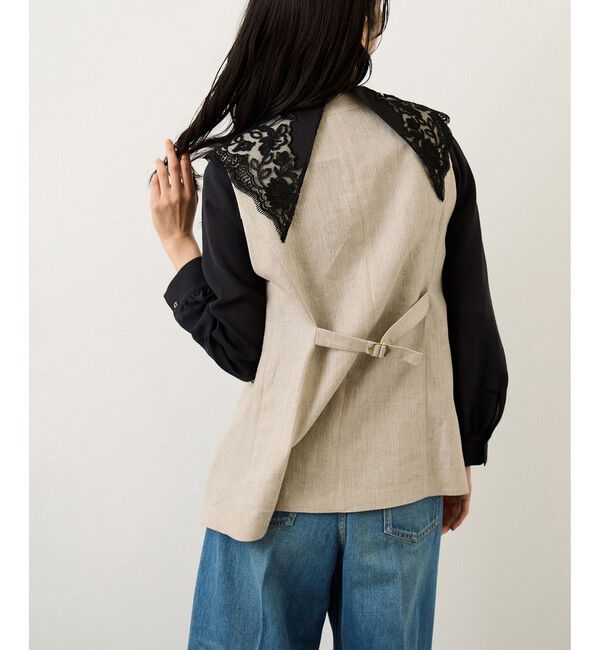 ROPE「レースカラーコンパクトブラウス/イージーケア」|シャツ・ブラウス|