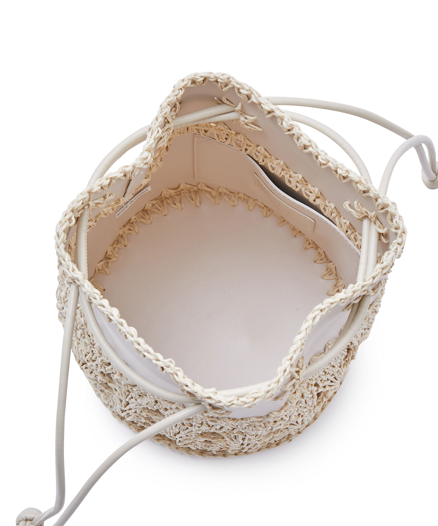 VIS「雑材コンビ異素材巾着バッグ」|ショルダー・メッセンジャー|