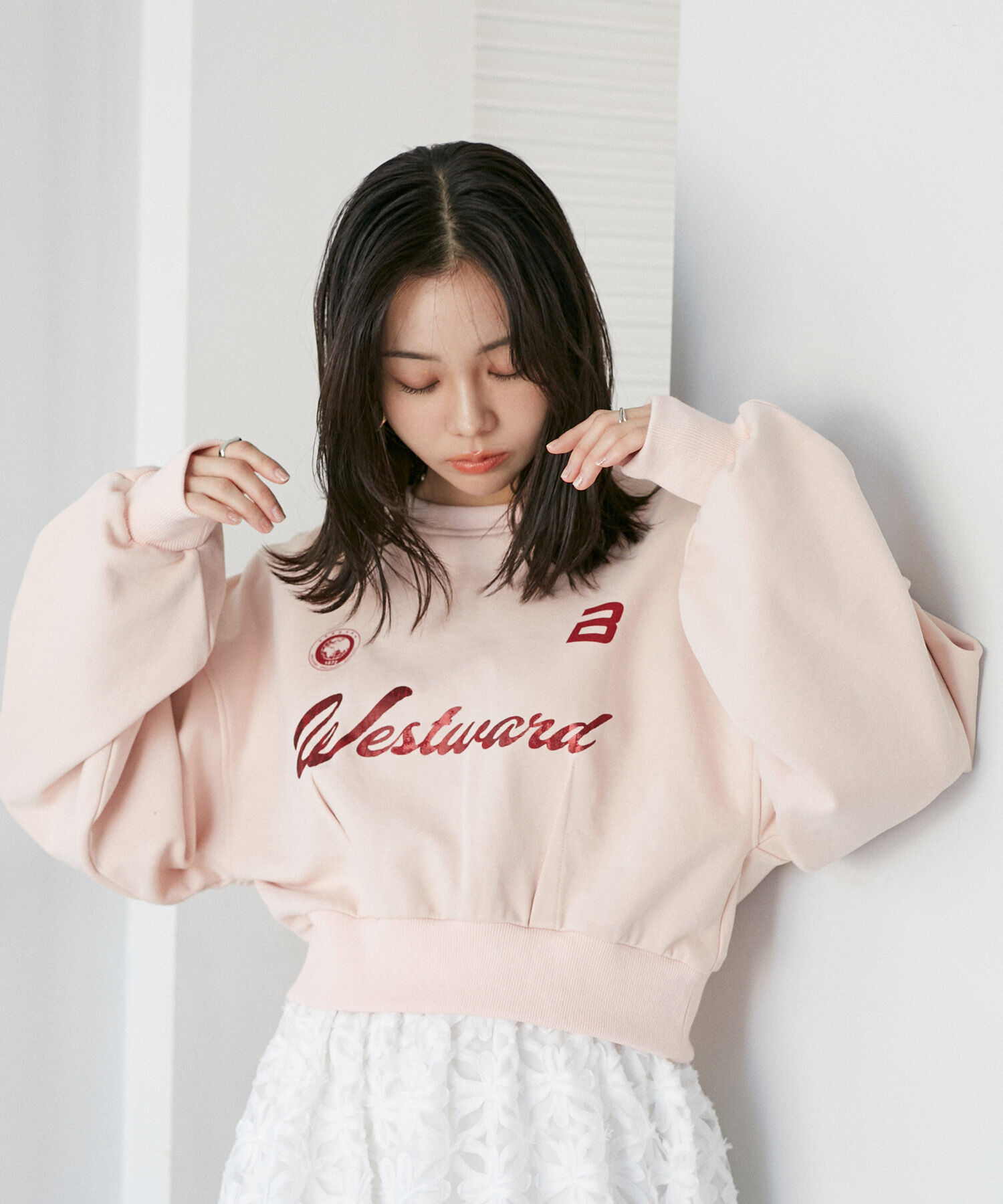 VIS「箔ロゴスウェットプルオーバー」|スウェット・ジャージ|ピンク系(65)