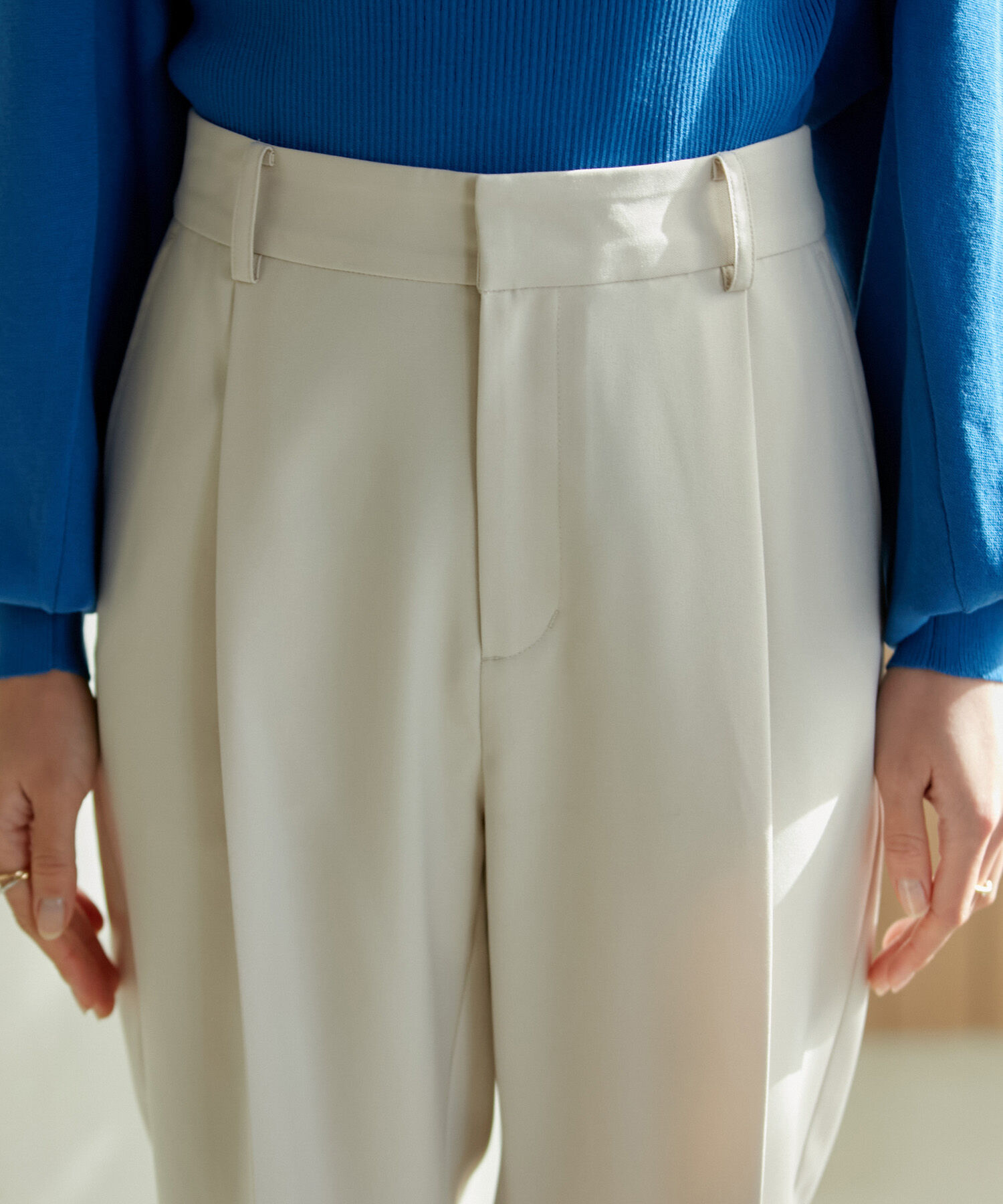 VIS「美HITワンタックストレートパンツ【洗える】」|スラックス|