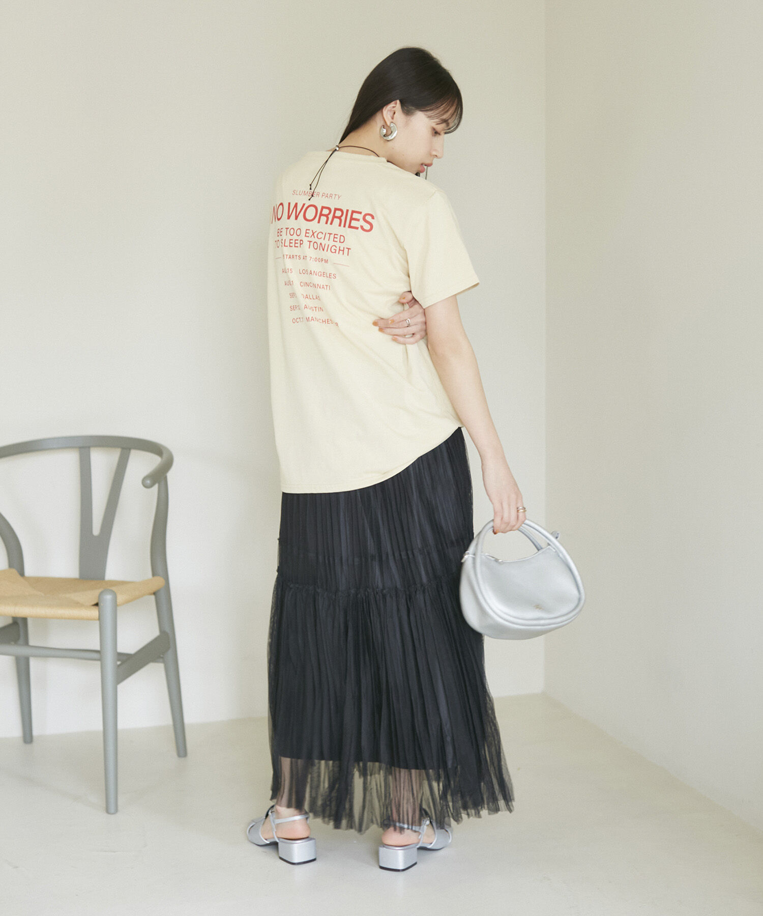 VIS「【洗える】Souvenir ロゴTシャツ」|Tシャツ・カットソー|