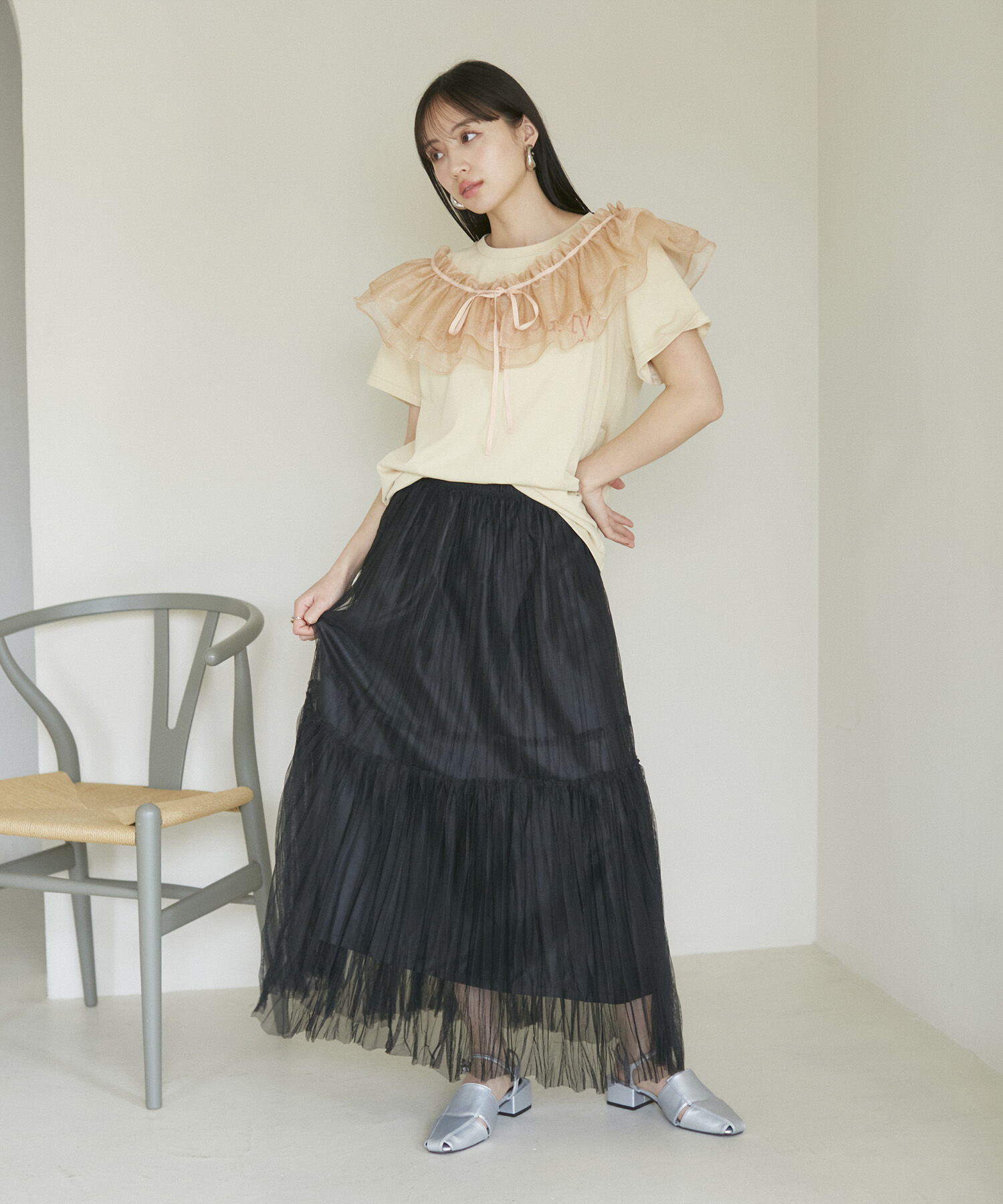 VIS「【洗える】Souvenir ロゴTシャツ」|Tシャツ・カットソー|