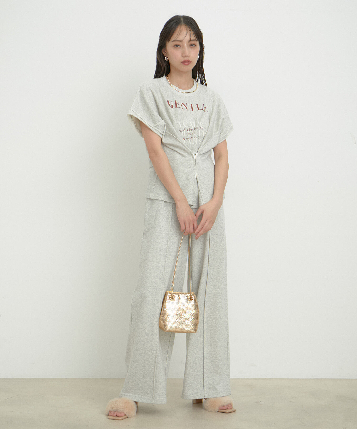 VIS「【セットアップ対応】裏毛スウェットフロントホックプルオーバー【洗える】」|スウェット・ジャージ|